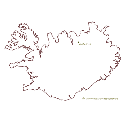 Wo ist der Goðafoss?  Karte